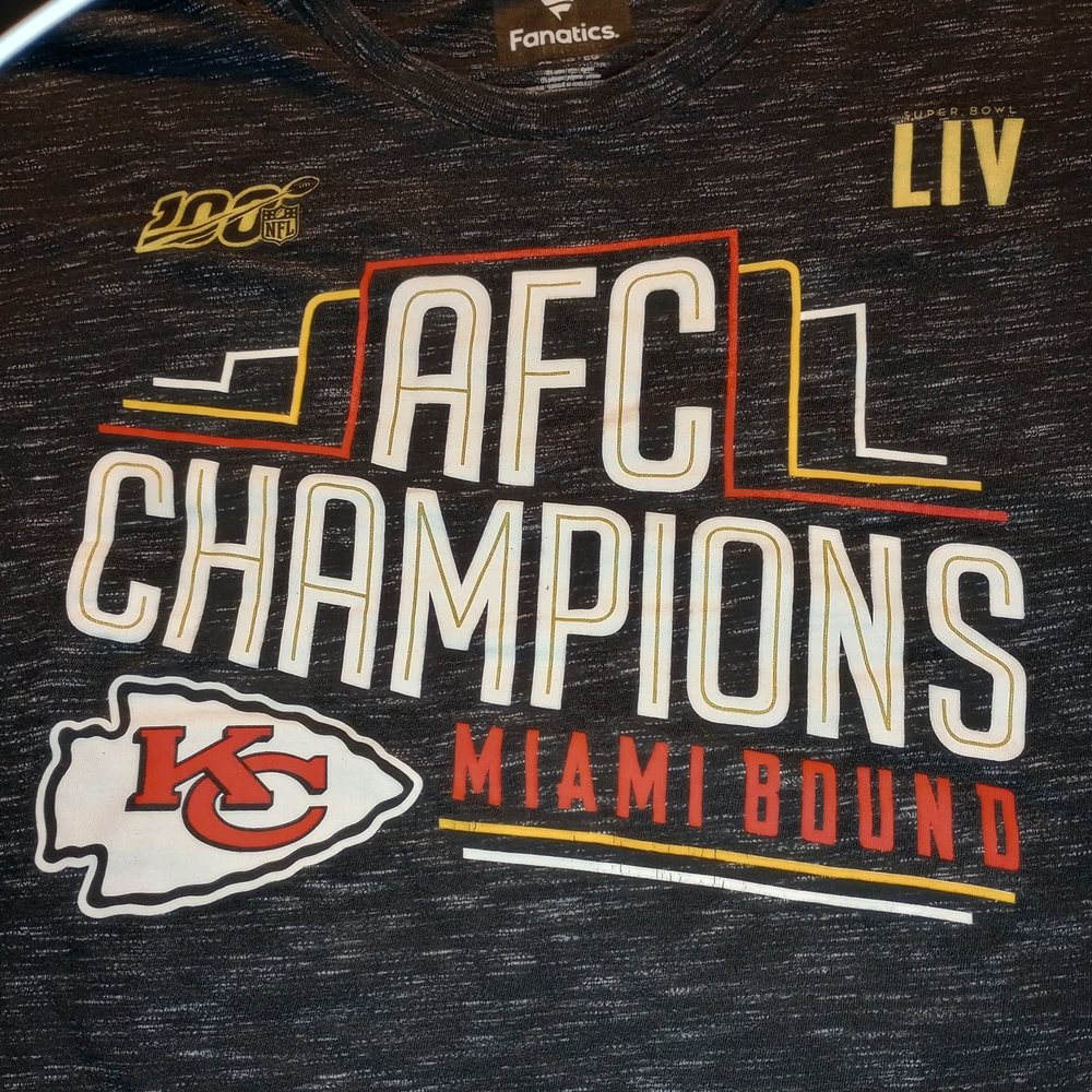 Fanatics Black AFC Champions Miami Bound Tee